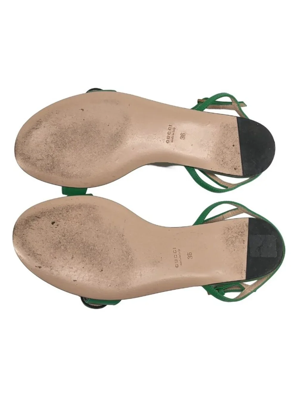 Gucci GG Marmont Flat Sandals Green